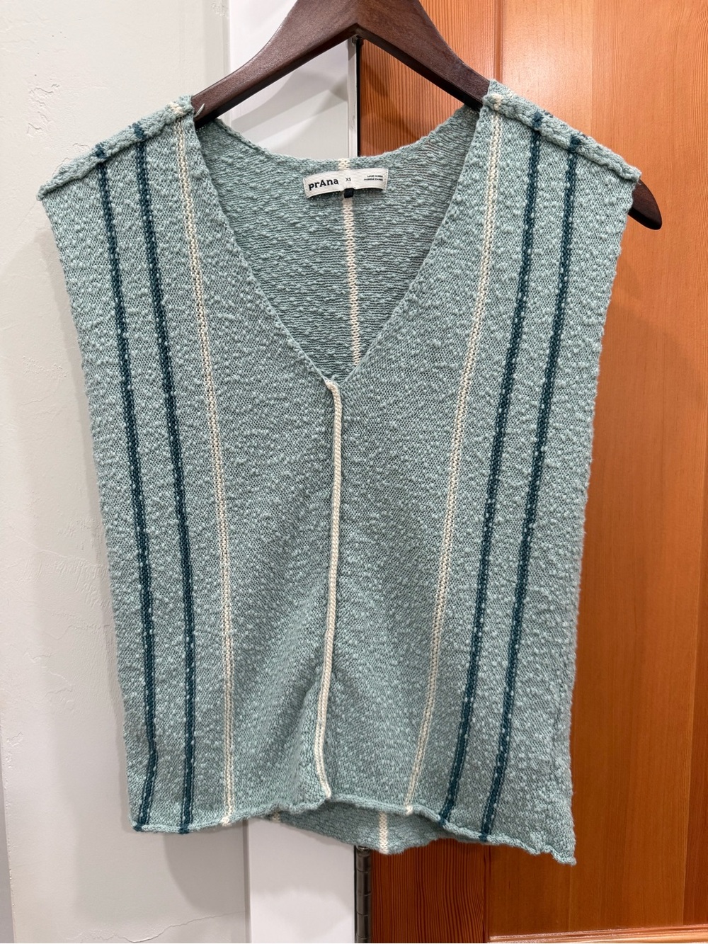 PrAna Women's Seafoam Knit V-Neck Sweater Tank Top